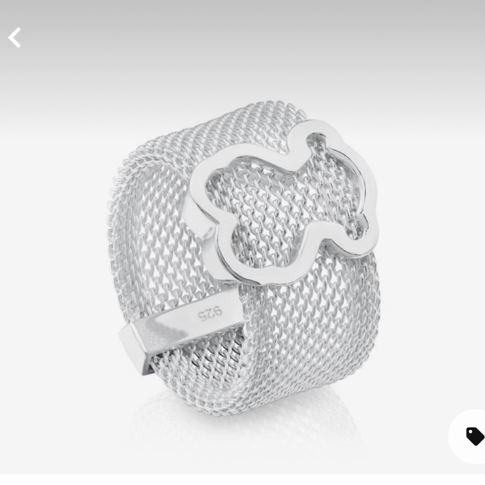 Tous Silver mesh ring silver size 8